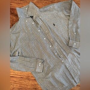 Ralph Lauren Yarmouth Cotton Black White Plaid 15 1/2 x 32/33